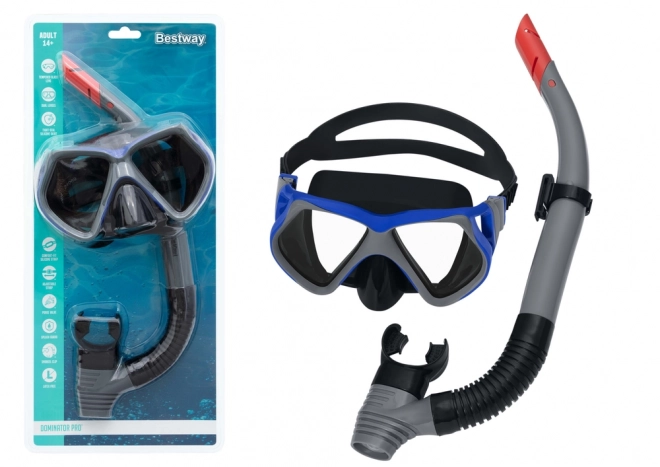 Schwimm- und Schnorchelset Schwarz mit Maske und Schnorchel – schwarz