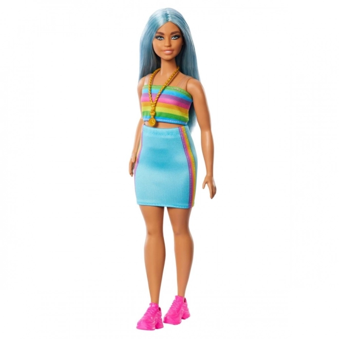 Barbie Puppe mit Regenbogen Top und Rock