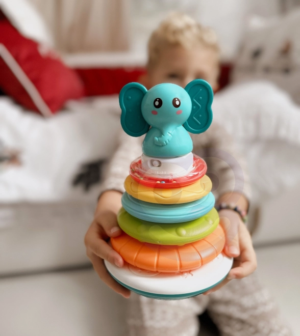 Interaktive Elefanten Stapelpyramide für Babys