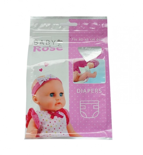 Puppenwindeln Set Baby Rose