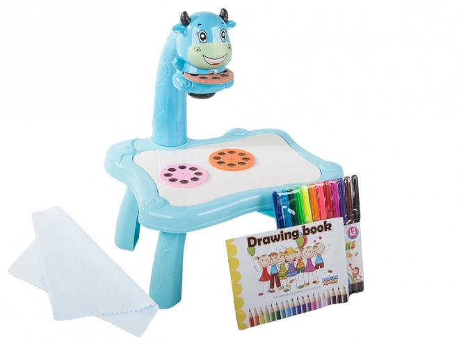 Rückprojektor Zeichentisch mit Projektor und Stiften für Kinder