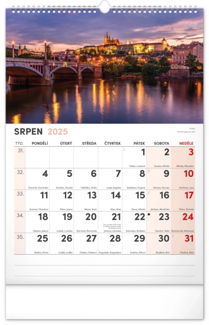 Notique Wandkalender Malerische Ecken von Tschechien 2025