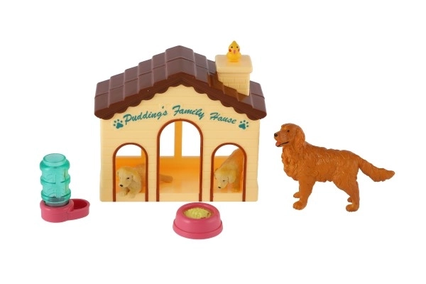 Hundespielset mit Hundehütte und Zubehör