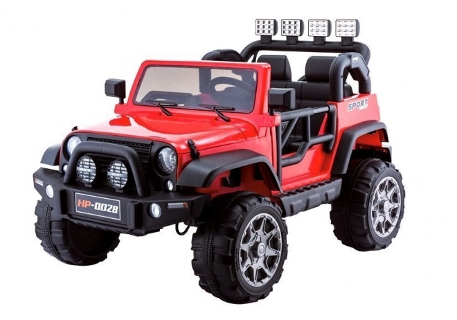 Roter Kinder-Elektroauto Jeep