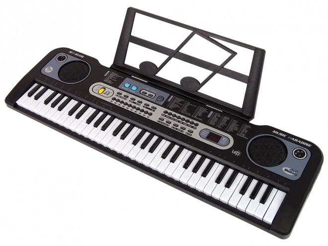 Keyboard mit Mikrofon Musikinstrument Schwarz