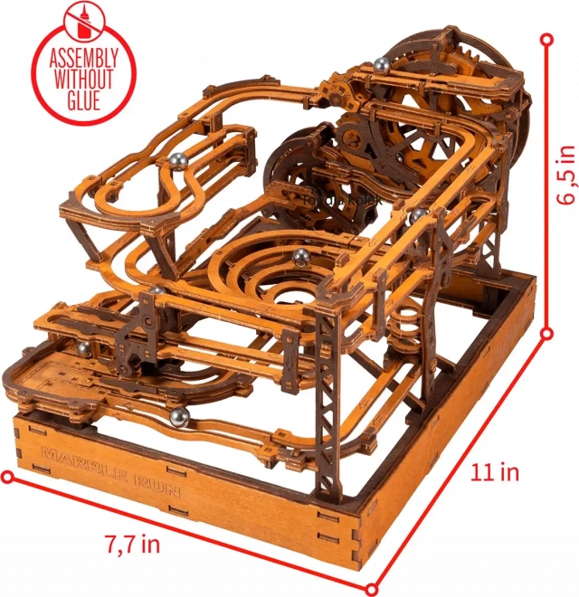 3D-Holzpuzzle Kugelbahn von WOODEN CITY