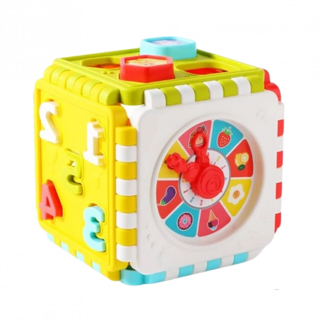 Bildungswürfel mit Sortierer und Uhr