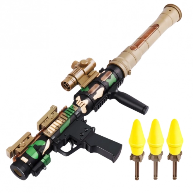 Militärset mit Bazooka RPG und Schutzhelm