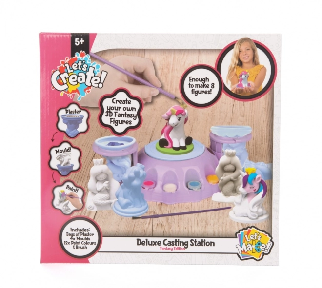 Deluxe Einhorn Gipsfiguren Set