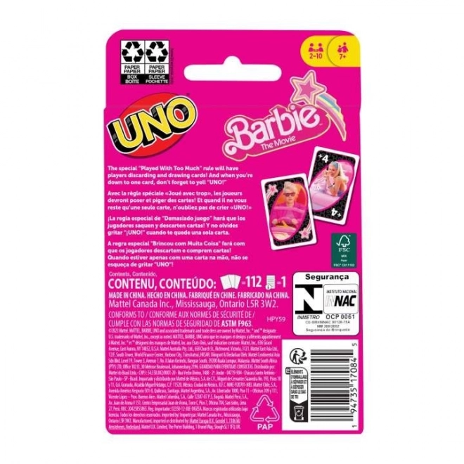 Uno Barbie Der Film Kartenspiel