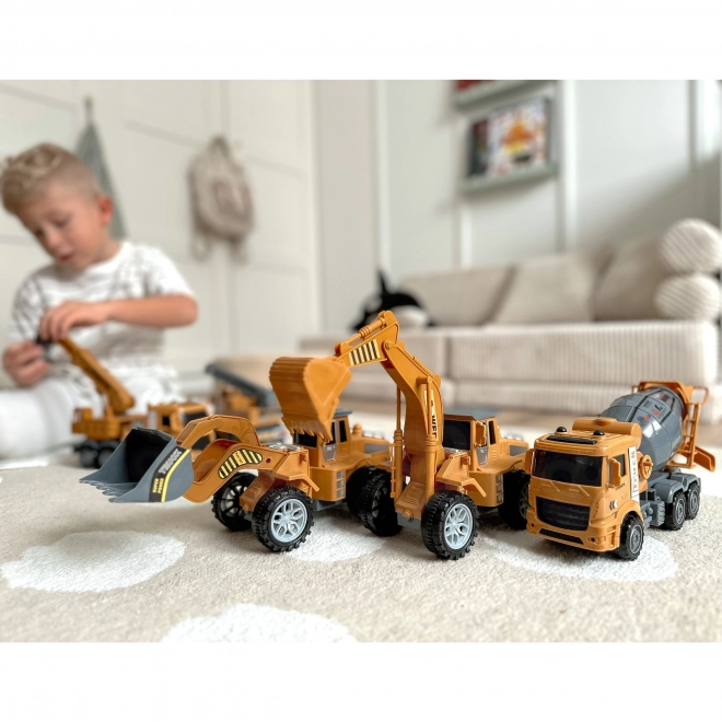 Großes Set Baufahrzeuge 6-in-1