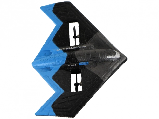 R/C Flugzeug Mit Beleuchtung Blau Schwarz