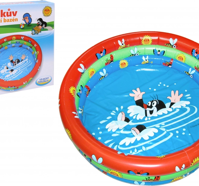 Aufblasbarer Kinderpool mit Maulwurf-Motiv
