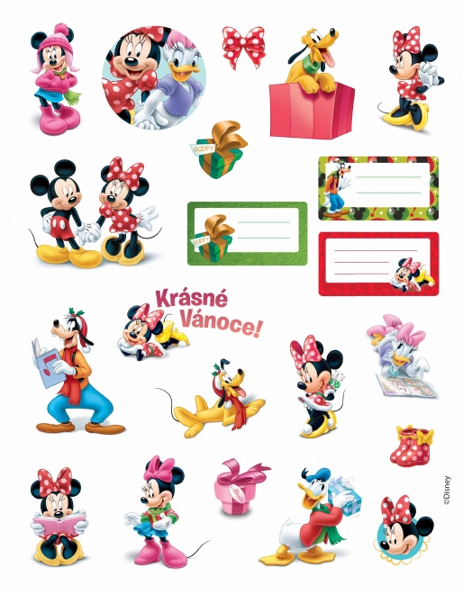 Weihnachtliches Malbuch mit Aufklebern MINNIE