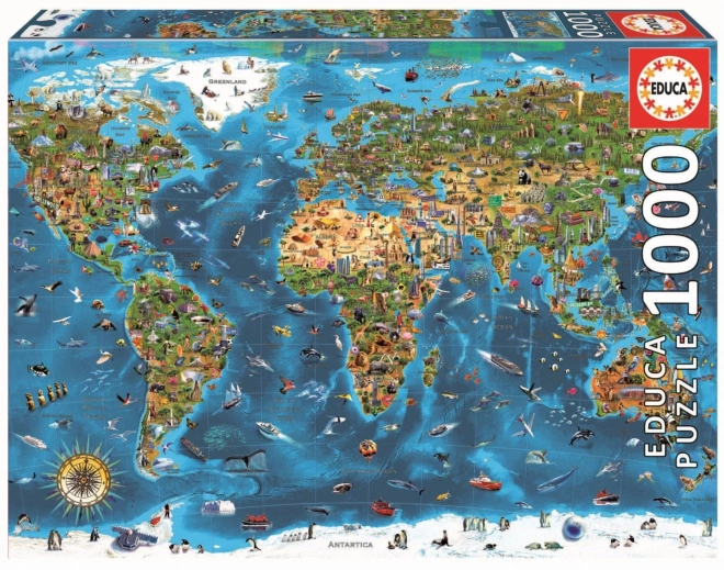 Educa Puzzle Wunder der Welt 1000 Teile