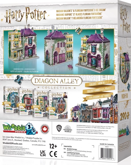WREBBIT 3D Puzzle: Madam Malkin und Florean Fortescue Eisdiele