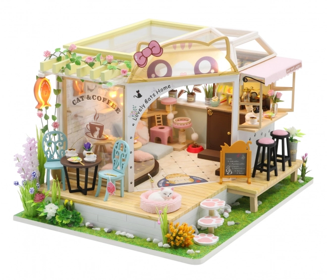 Miniatur-Katzen-Café mit Garten von 2Kids Toys