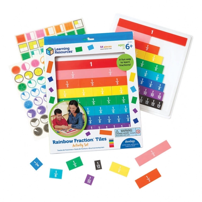 Regenbogen-Bruchteile mit Ablage Learning Resources