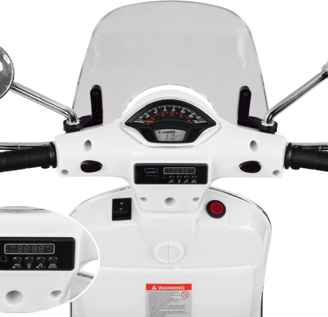 Elektrischer Vespa GTS Super Roller für Kinder – Weiß