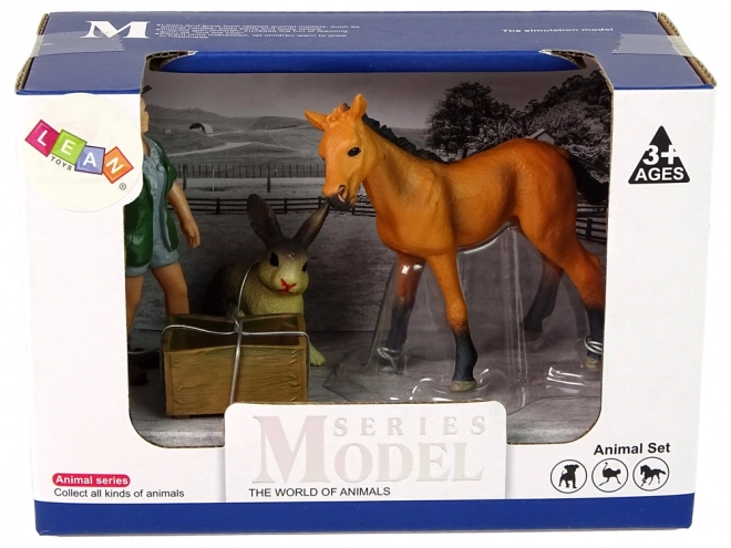 Figurenset Helles Pferd Tiere