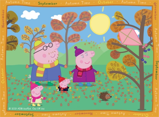 Ravensburger Puzzle Peppa Wutz: Jahreszeiten 4in1