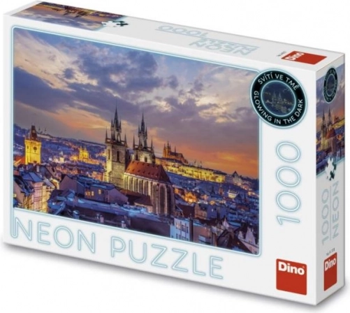 Neon-Puzzle Blick auf die Hradschin - 1000 Teile