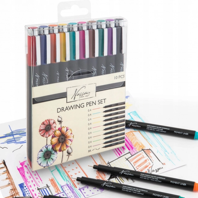 Grafix Set farbiger Fineliner 10 Stk
