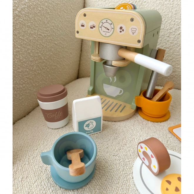 Woopie Green Holzspielküche Barista-Set für Kinder