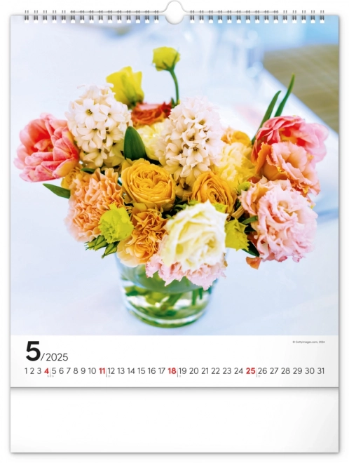 Notique Wandkalender Blumen 2025