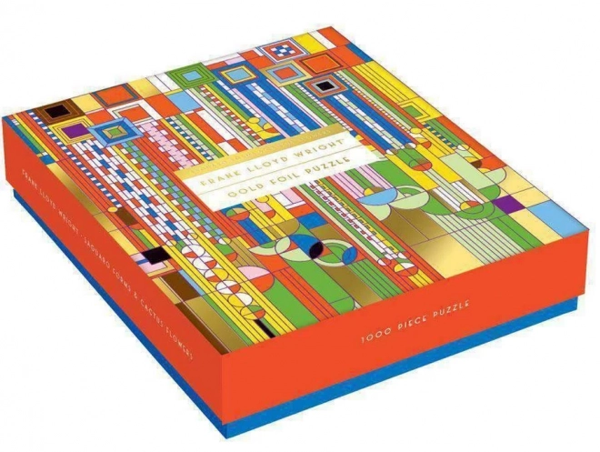 Galison Puzzle Kaktus und Formen mit Metallic-Effekten