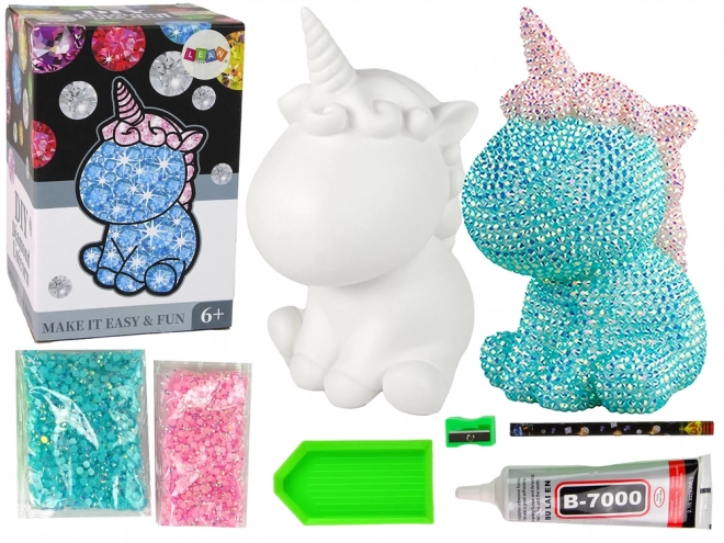 DIY Einhorn Diamant-Kreativset Blau