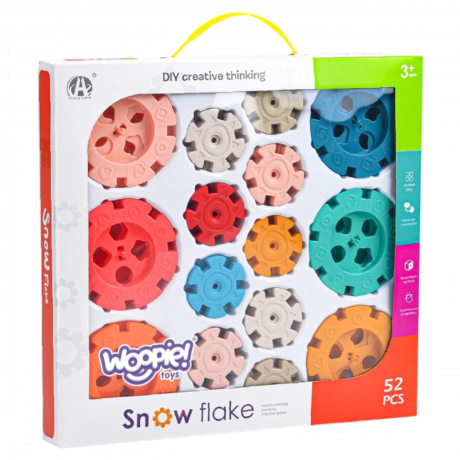 Woopie Konstruktionsspielzeug Schneeflocken 52 Teile
