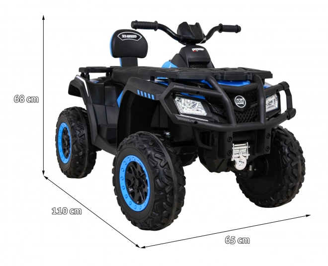 Quad XT-Speed für Kinder Blau + 4x4 + EVA + Langsamer Start + MP3-Radio + LED-Diode