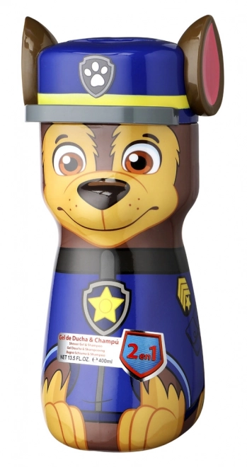 Paw Patrol Chase Duschgel und Shampoo 3D Flasche 400 ml