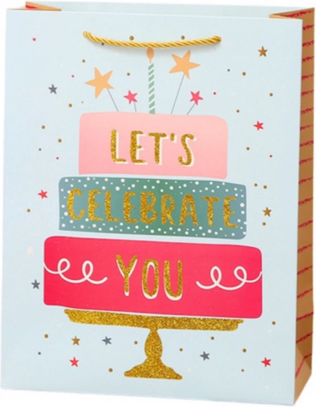 Geschenktasche Happy Birthday 23 x 18 x 10 cm