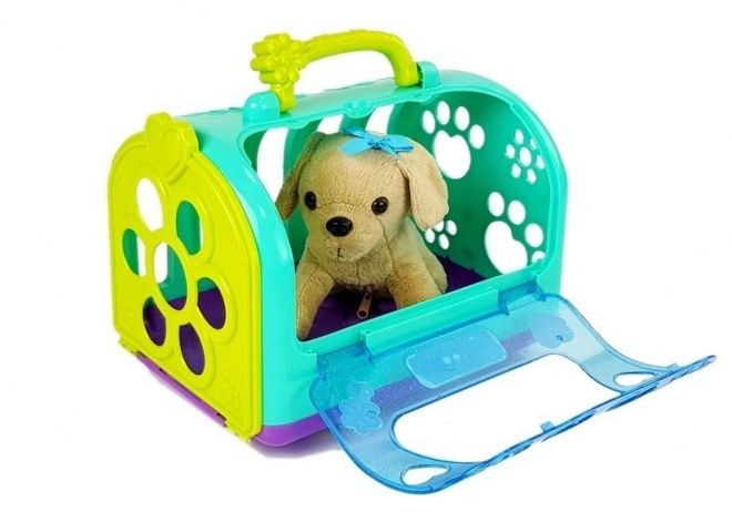Tierarztset mit Hund und Tragebox