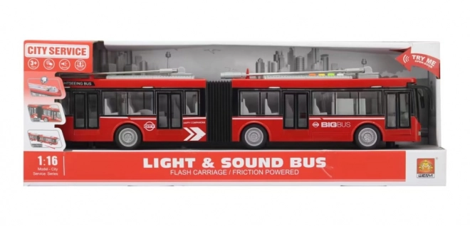 Gelenkbus mit Schwungrad 1:16 mit Licht und Sound