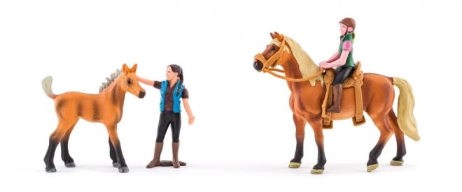 Reitschule mit Pferd und Reiter
