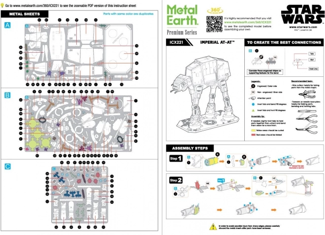 3D Puzzle METAL EARTH Premium Serie: Star Wars Imperiales AT-AT