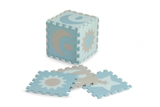 MoMi NEBE Spielmatte Schaumstoffpuzzle Blau