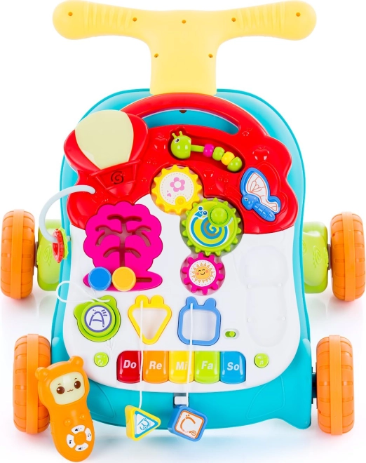 2-in-1: Lauflernwagen und Spieltisch