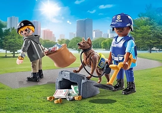 Playmobil Suche mit Polizeihund
