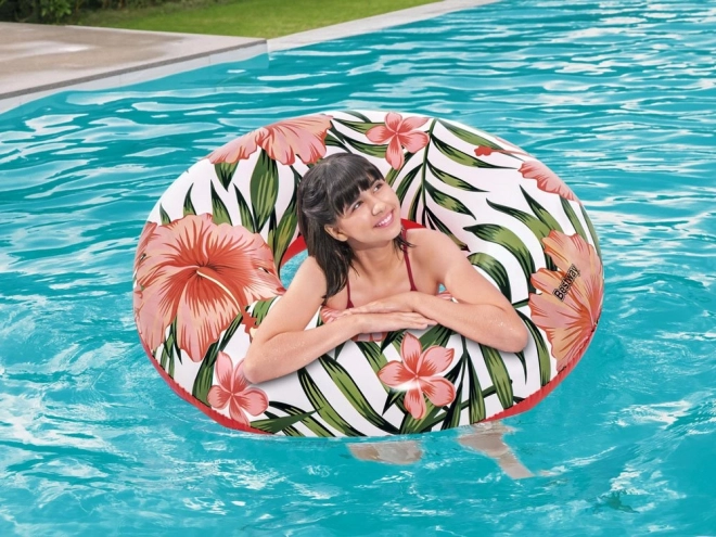 Doppelseitiger Schwimmring Bestway Tropical Palms – Rosa