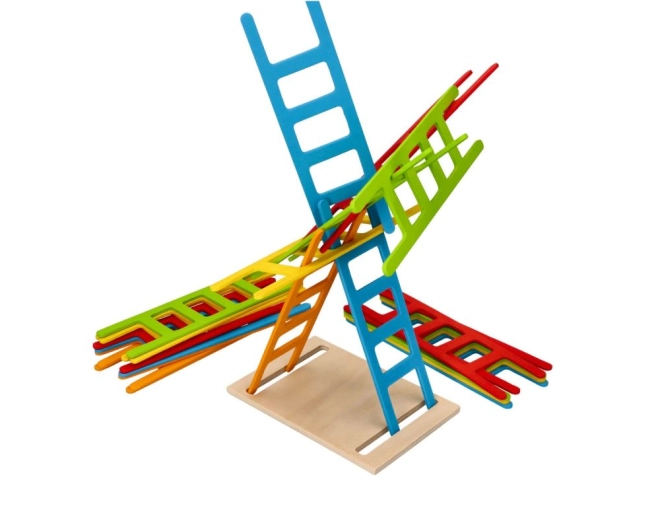 Bunte Holzleitern