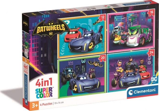 Clementoni Puzzle Batwheels 4 in 1