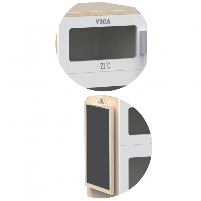 Holzkühlschrank mit Tafel Viga