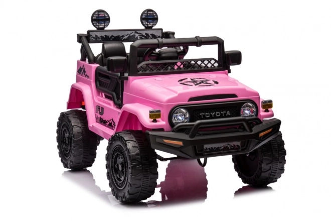 Elektrisches Kinderauto 4x4 - Rosa Toyota FJ