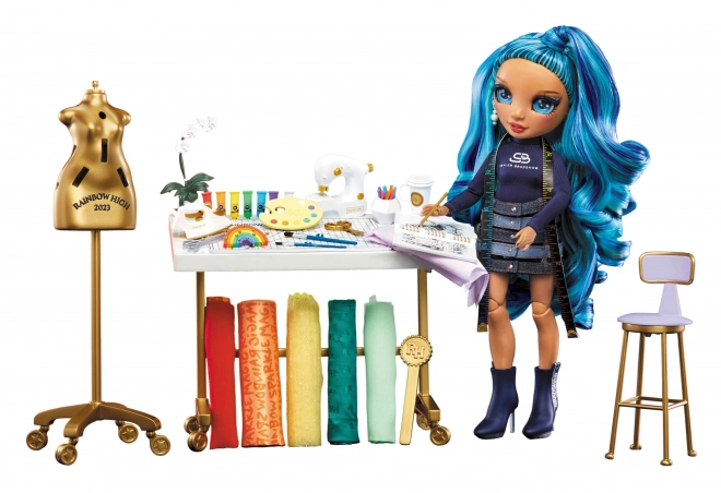 Rainbow High Traum- & Modedesign-Studio-Spielset mit Skyler-Puppe