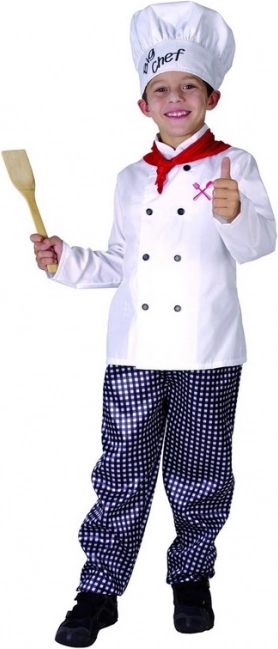 Karnevalskostüm Koch für Kinder 130-140 cm