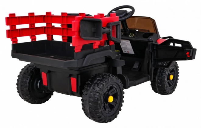 Kinder Bauernhof-Pick-up rot + Fernbedienung + Gepäckwagen + Schaufel + EVA + MP3 LED